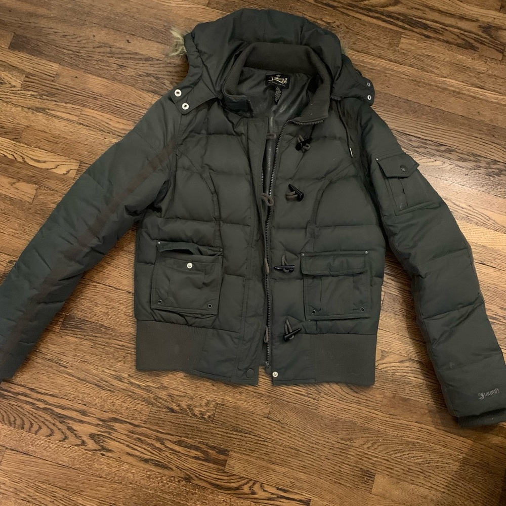 Jimmy Z large green puffer coat
